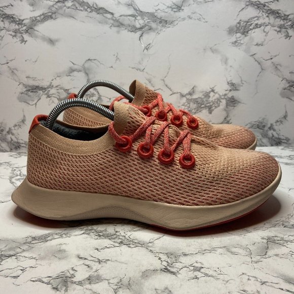 allbirds Other - Allbirds Men 9.5 Tree Dasher Shoe Coral Pink Sneaker Lace Up Athletic Active Gym